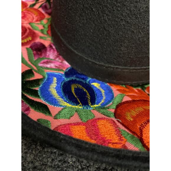 Vintage Floral Embroidered Western Cowboy Hat Mexican main image 4